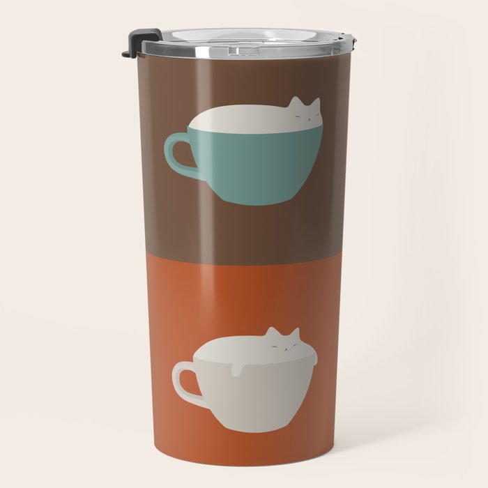 Catpuccino 2x2 Travel Mug Gallery Image 3