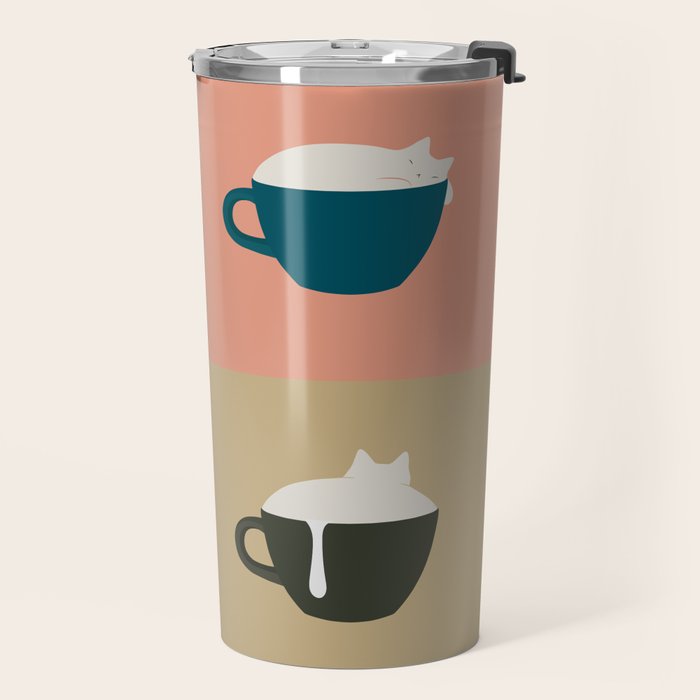 Catpuccino 2x2 Travel Mug Gallery Image 2