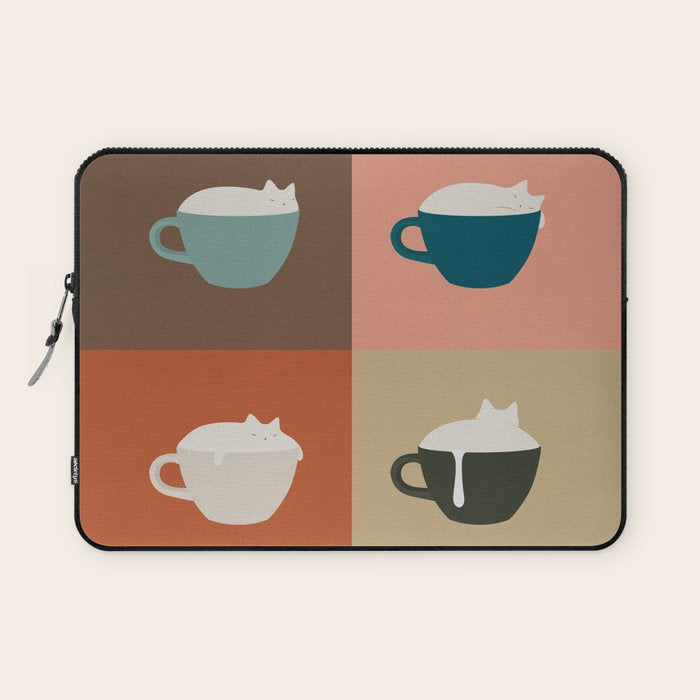 Catpuccino 2x2 Laptop Sleeve Gallery Image 1