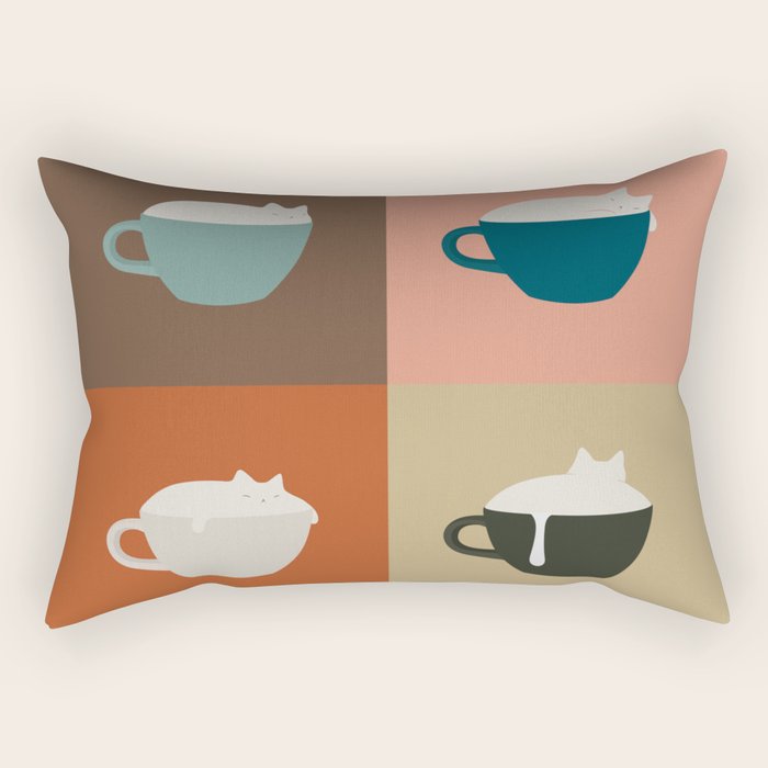 Catpuccino 2x2 Rectangular Pillow Gallery Image 2