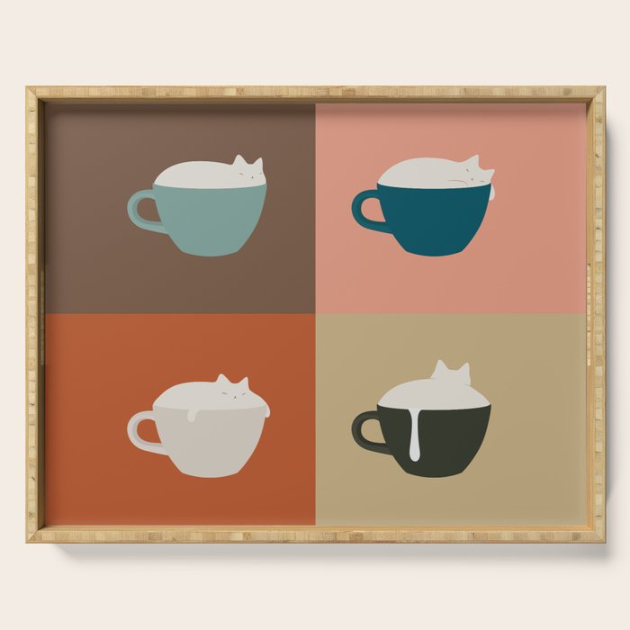 Catpuccino 2x2 Serving Tray Gallery Image 1