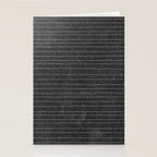 stitched stripes - charcoal Stationery Card Gallery Image 2