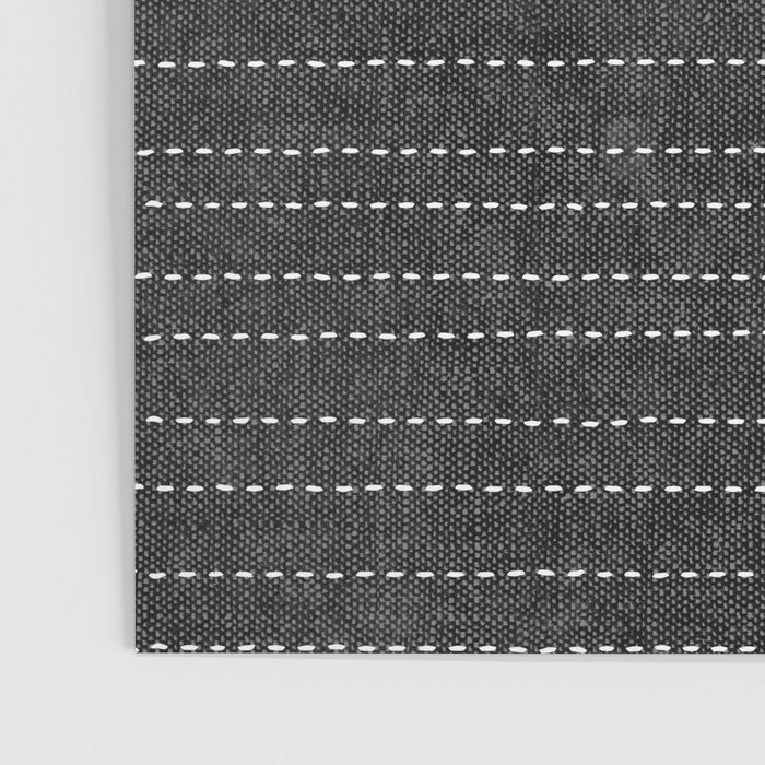 stitched stripes - charcoal Poster Gallery Image 3