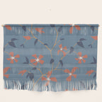 Floral Clematis Vine - Indigo Sunset Wall Hanging Gallery Image 1