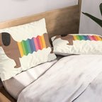 Rainbow Dooooog Pillow Sham Gallery Image 2