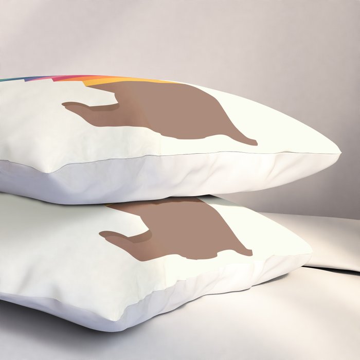 Rainbow Dooooog Pillow Sham Gallery Image 3