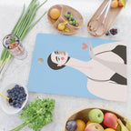 Graceful Gesture - Modern Minimalist Portrait with Heart Cutting Board Gallery Image 2