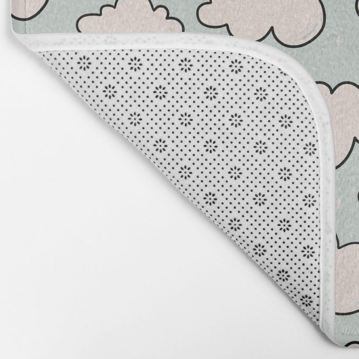 Cloud Print Bath Mat Gallery Image 2