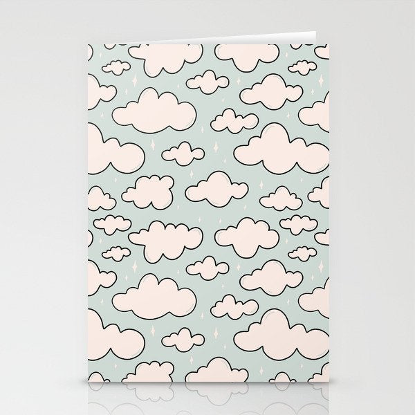 Cloud Print Stationery Card Gallery Image 2