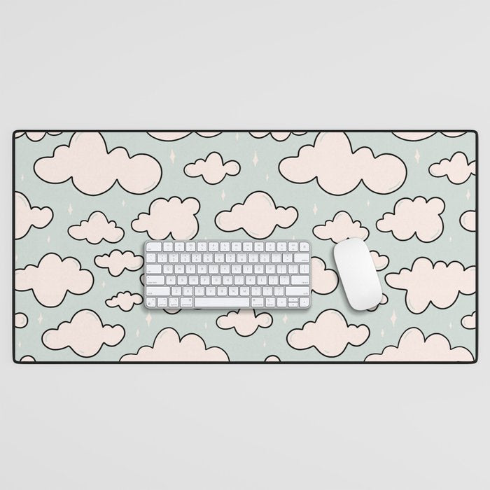 Cloud Print Desk Mat Gallery Image 1