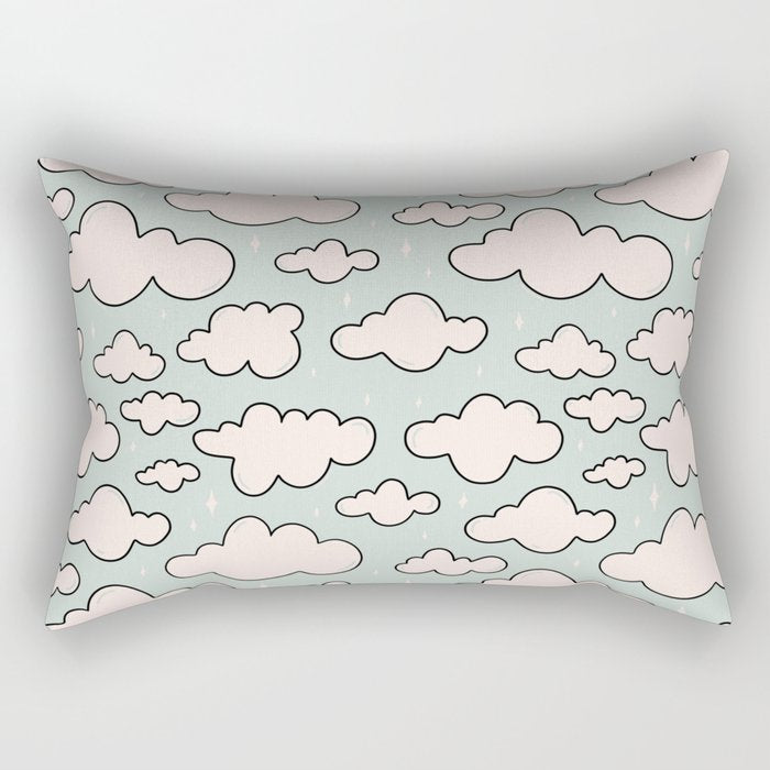 Cloud Print Rectangular Pillow Gallery Image 2