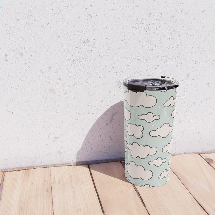 Cloud Print Travel Mug Gallery Image 4
