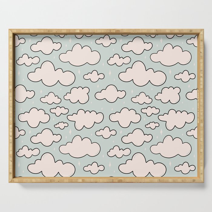 Cloud Print Serving Tray Gallery Image 1