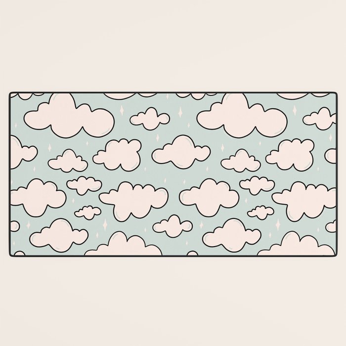 Cloud Print Desk Mat Gallery Image 3