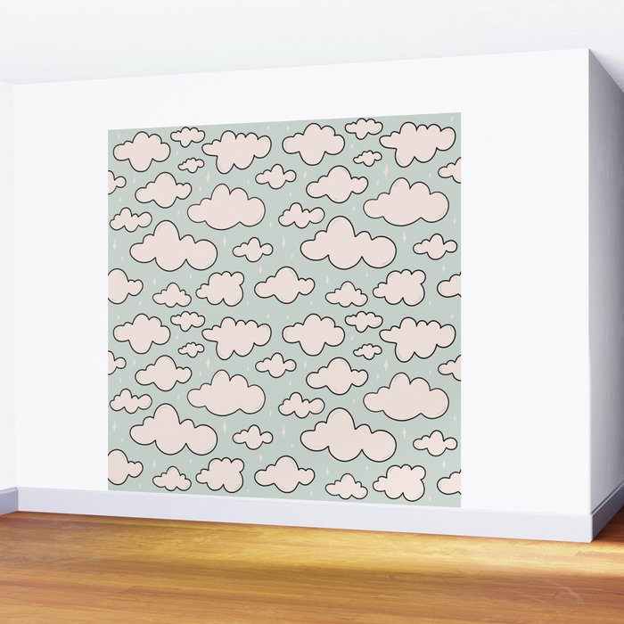 Cloud Print Wall Mural Gallery Image 2