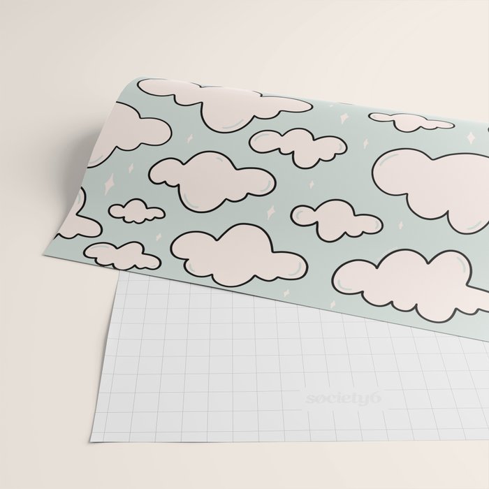 Cloud Print Wrapping Paper Gallery Image 2