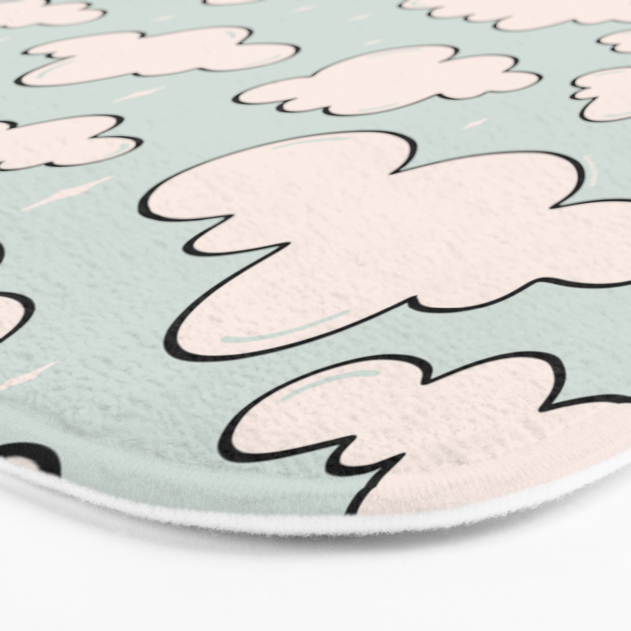 Cloud Print Bath Mat Gallery Image 3