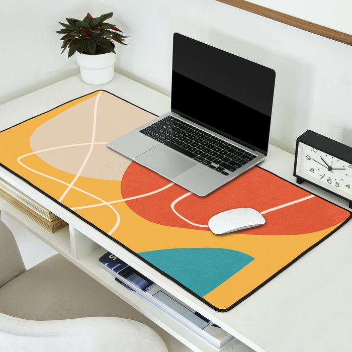 Minimal Colorful Abstract Shapes 11 Desk Mat Gallery Image 2