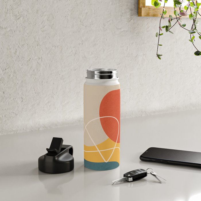 Minimal Colorful Abstract Shapes 11 Water Bottle Gallery Image 4