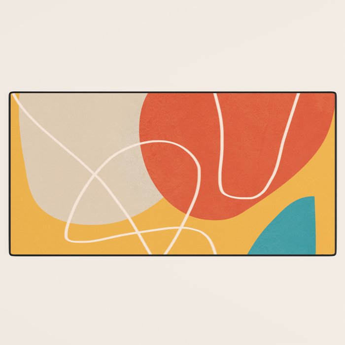 Minimal Colorful Abstract Shapes 11 Desk Mat Gallery Image 3