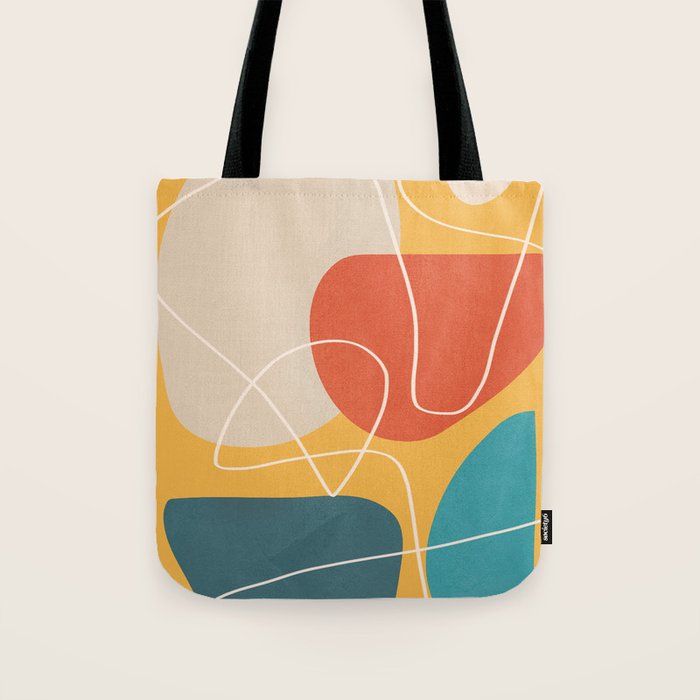 Minimal Colorful Abstract Shapes 11 Tote Bag Gallery Image 1
