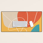 Minimal Colorful Abstract Shapes 11 Desk Mat Gallery Image 1