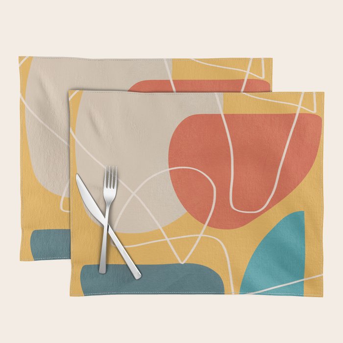 Minimal Colorful Abstract Shapes 11 Placemat Gallery Image 1
