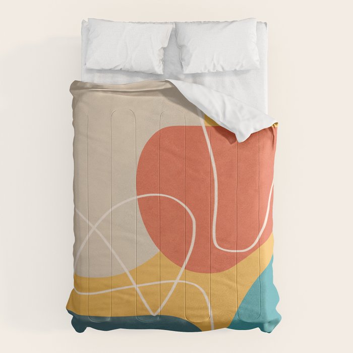 Minimal Colorful Abstract Shapes 11 Comforter Gallery Image 6