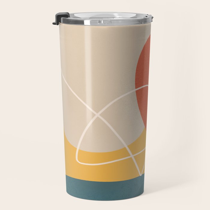 Minimal Colorful Abstract Shapes 11 Travel Mug Gallery Image 3