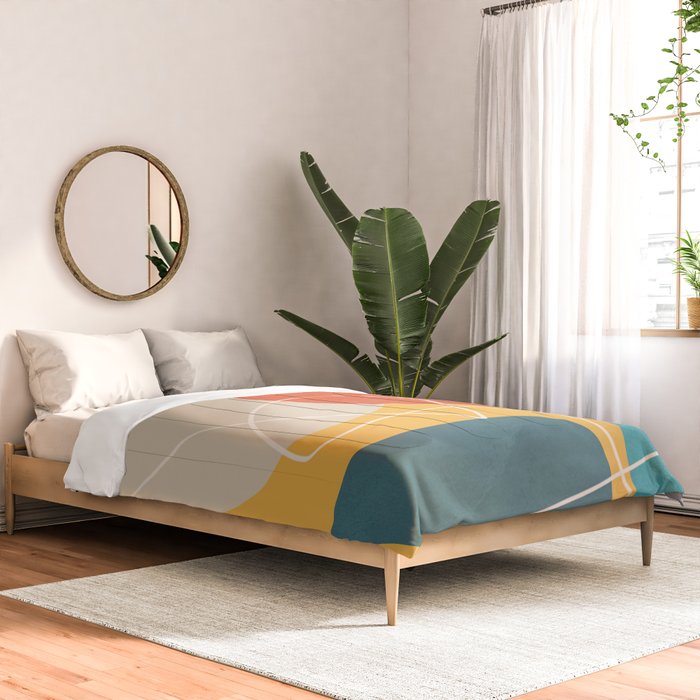 Minimal Colorful Abstract Shapes 11 Comforter Gallery Image 2