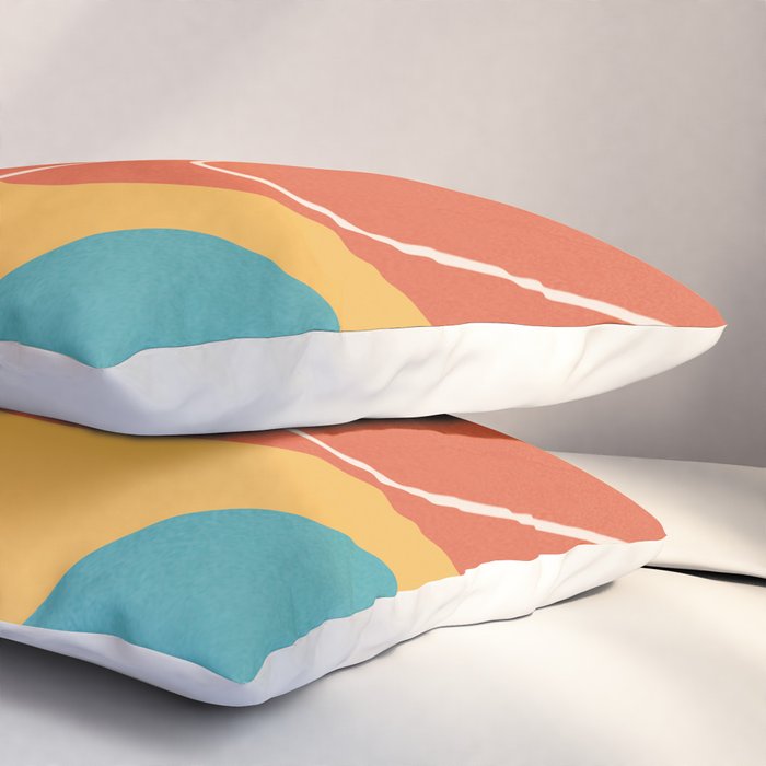 Minimal Colorful Abstract Shapes 11 Pillow Sham Gallery Image 3