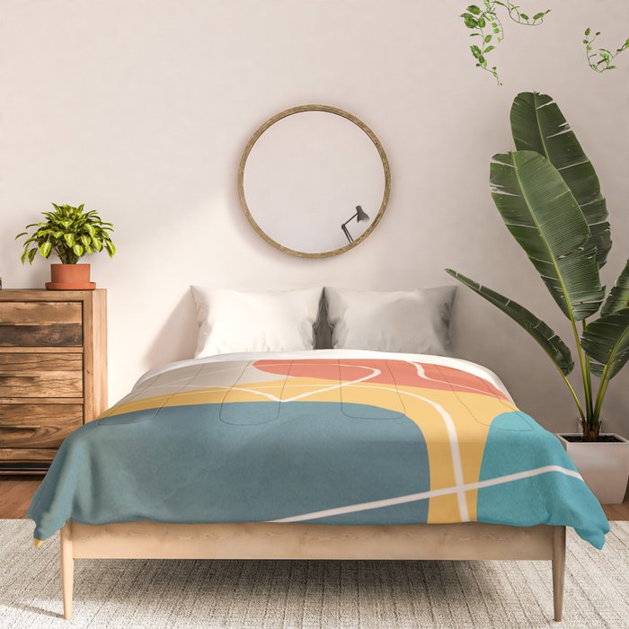 Minimal Colorful Abstract Shapes 11 Comforter Gallery Image 3