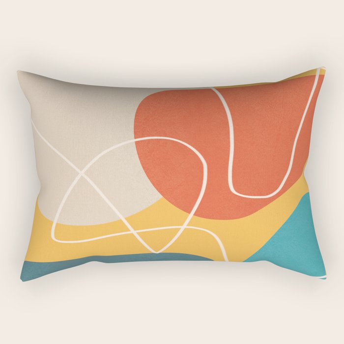 Minimal Colorful Abstract Shapes 11 Rectangular Pillow Gallery Image 2