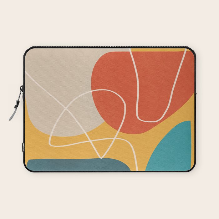 Minimal Colorful Abstract Shapes 11 Laptop Sleeve Gallery Image 1