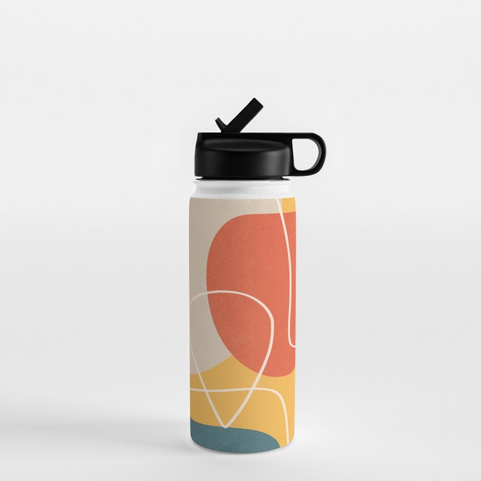 Minimal Colorful Abstract Shapes 11 Water Bottle Gallery Image 1