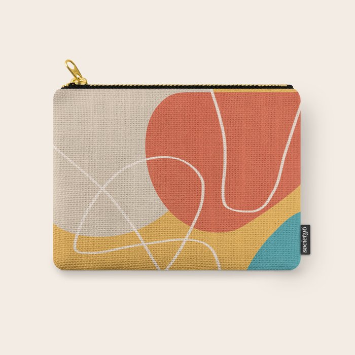 Minimal Colorful Abstract Shapes 11 Carry All Pouch Gallery Image 1
