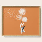 Bunny and Dandelion Bouquet Serving Tray Gallery Image 1