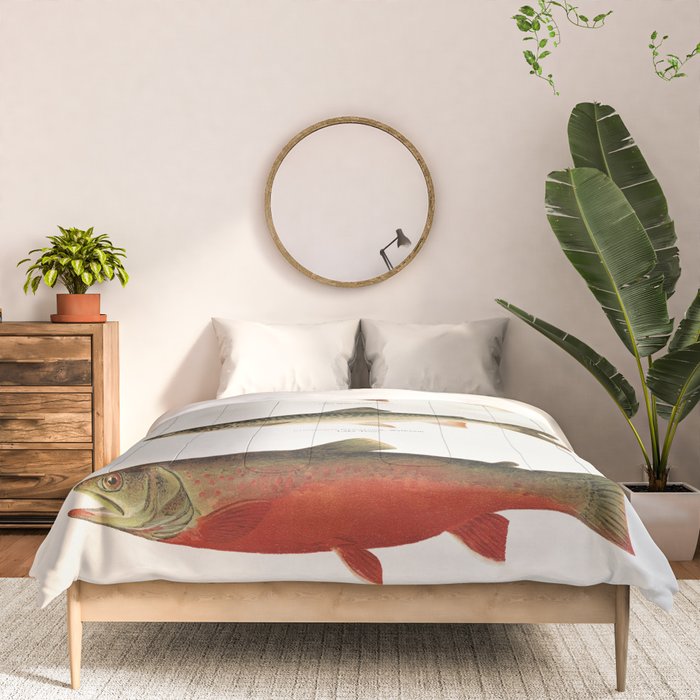 Illustrated North American Freshwater Trout Game Fish Identification Chart Comforter Gallery Image 3