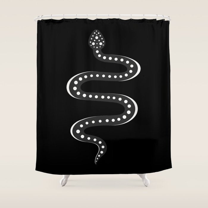 Minimal Snake XV Shower Curtain Gallery Image 1