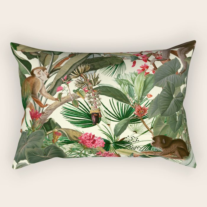 Monkey Forest Rectangular Pillow Gallery Image 2