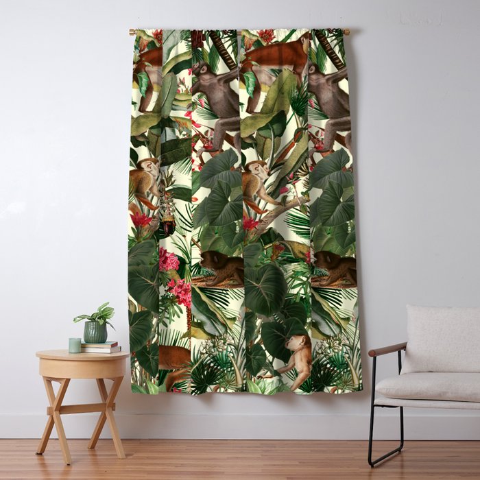 Monkey Forest Window Curtain Gallery Image 5