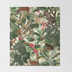 Monkey Forest Throw Blanket Gallery Image 2