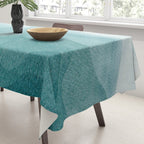 Sunrise in the mountains, dawn, teal, abstract watercolor Tablecloth Gallery Image 3