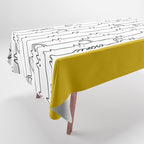 yellow meouw Tablecloth Gallery Image 1