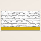yellow meouw Desk Mat Gallery Image 3