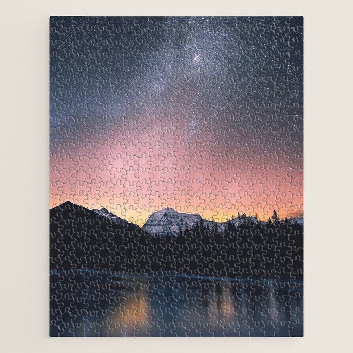 Milky Way Stars Mountain Landscape Jigsaw Puzzle Gallery Image 1