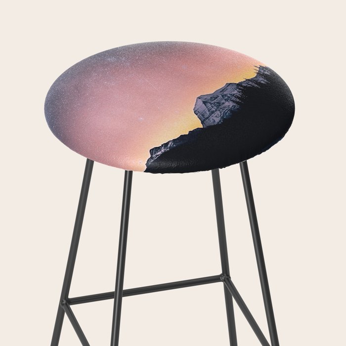 Milky Way Stars Mountain Landscape Stool Gallery Image 2