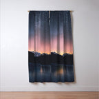 Milky Way Stars Mountain Landscape Window Curtain Gallery Image 3
