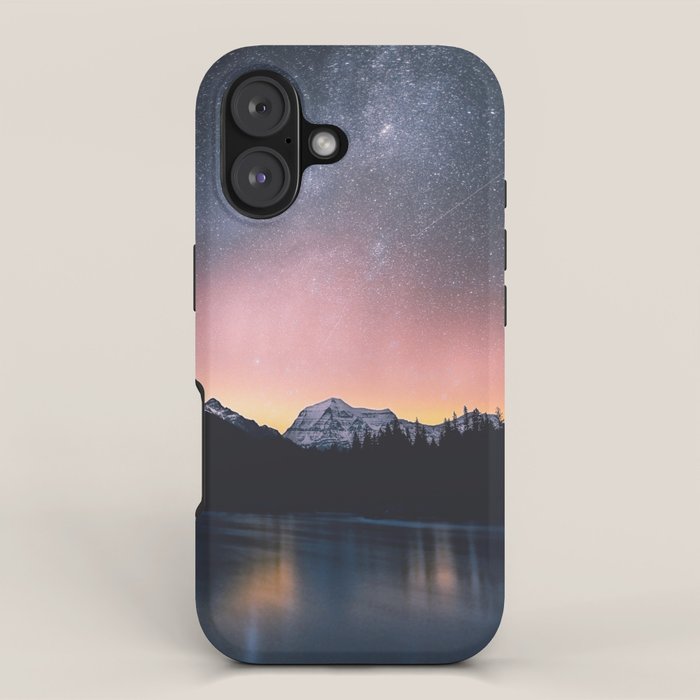 Milky Way Stars Mountain Landscape iPhone Case