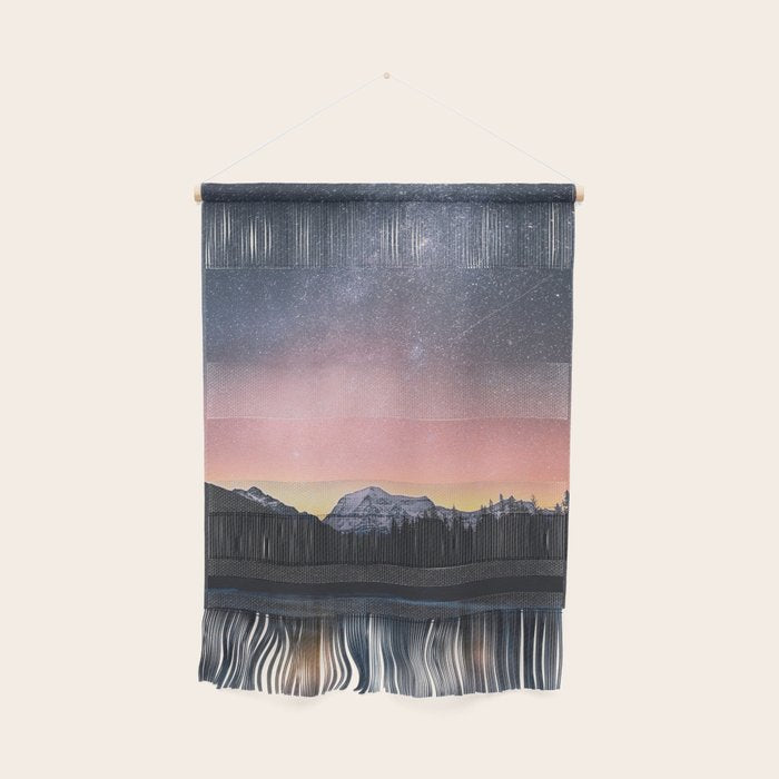 Milky Way Stars Mountain Landscape Wall Hanging Gallery Image 1